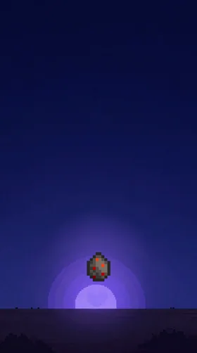 Official Void Egg sprite on a minimal dark blue phone wallpaper with space for app icons.